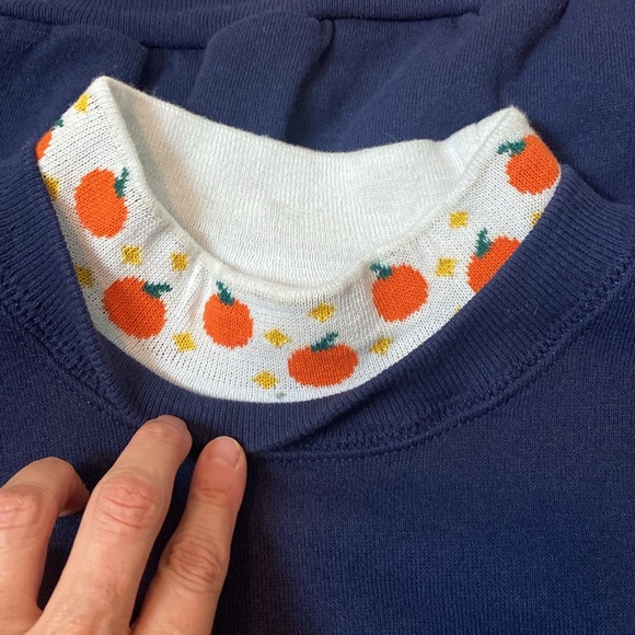 Fall Patchwork Scarecrow, Pumpkins, Halloween Theme Sweatshirt Pullover XL - Picture 13 of 13